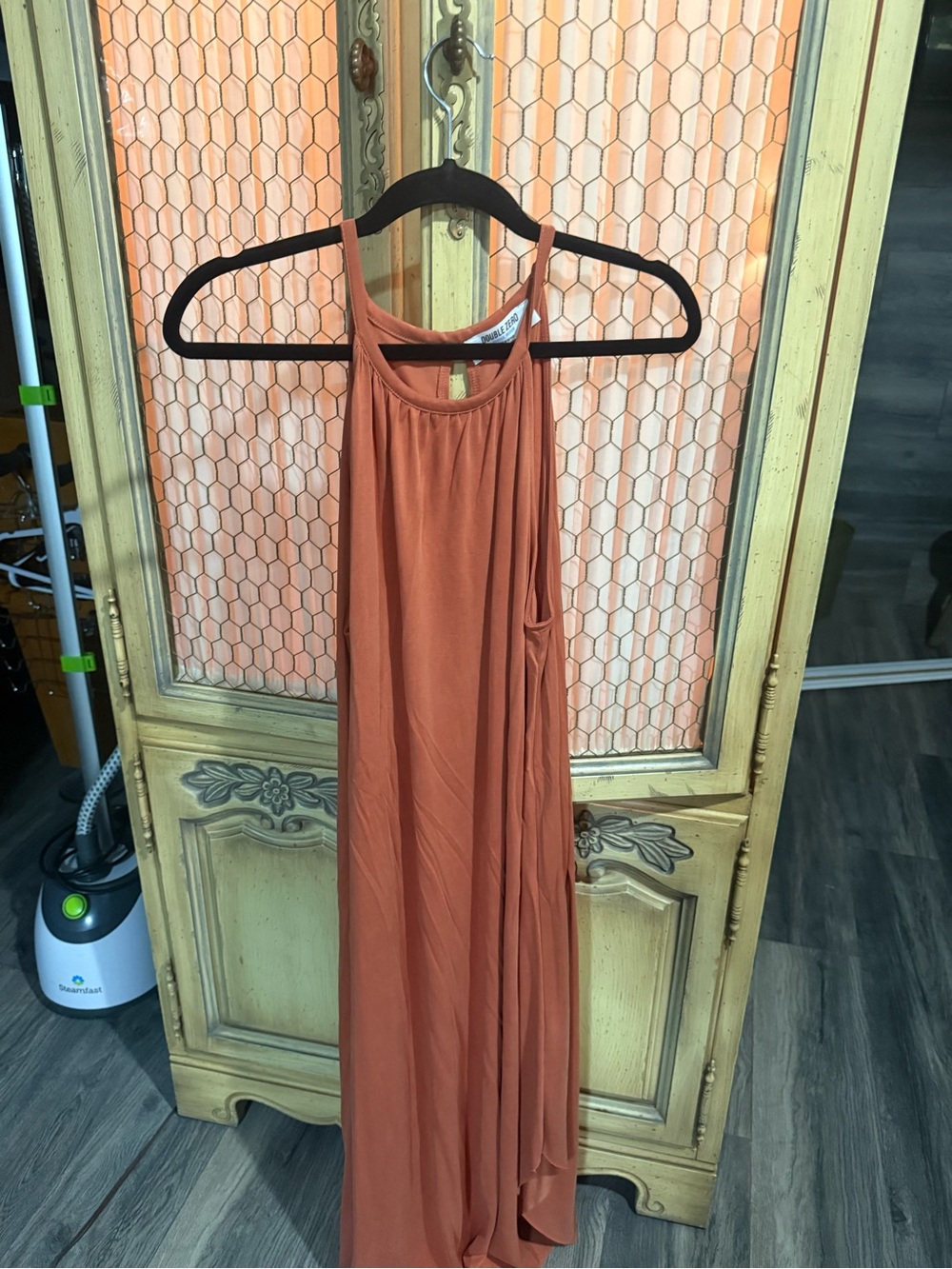 Double Zero Rust Halter Maxi Dress